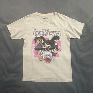 InuYasha Shirt Mens Small Chibi Graphic Tee Anime Cartoon 2009 Y2K Creme